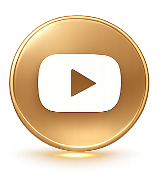 Gold YouTube icon for Orange County Florist videos