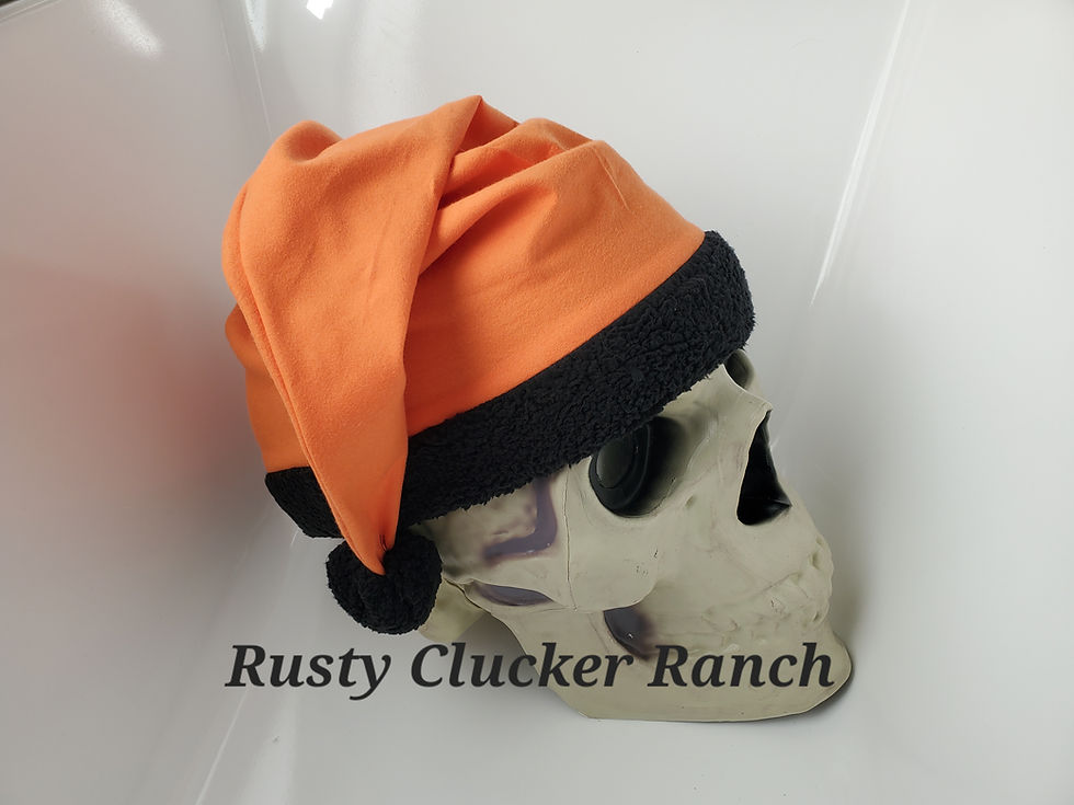 Thumbnail: 12 ft Skeleton Orang and Black Santa Hat. Christmas