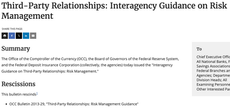 Third-Party Relationships: Interagency Guidance on Risk Management
