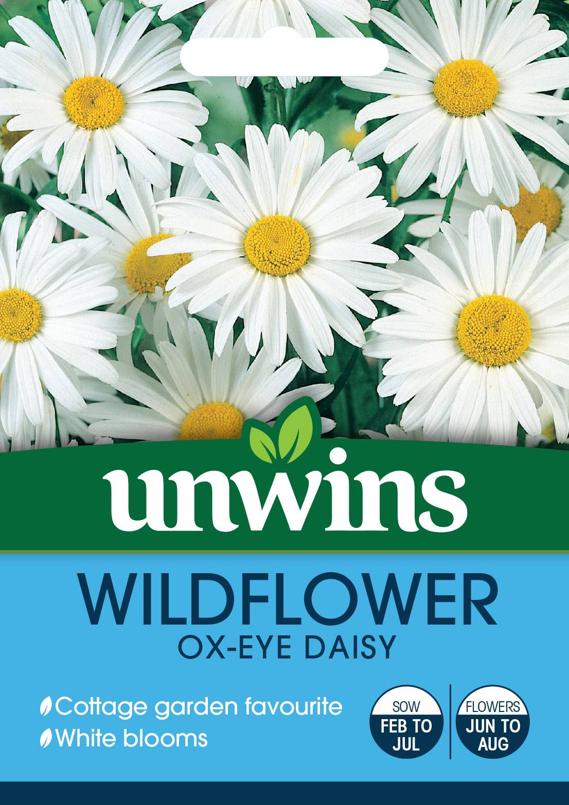 Unwins Wildflower Ox-Eye Daisy - Approx 720 Seeds