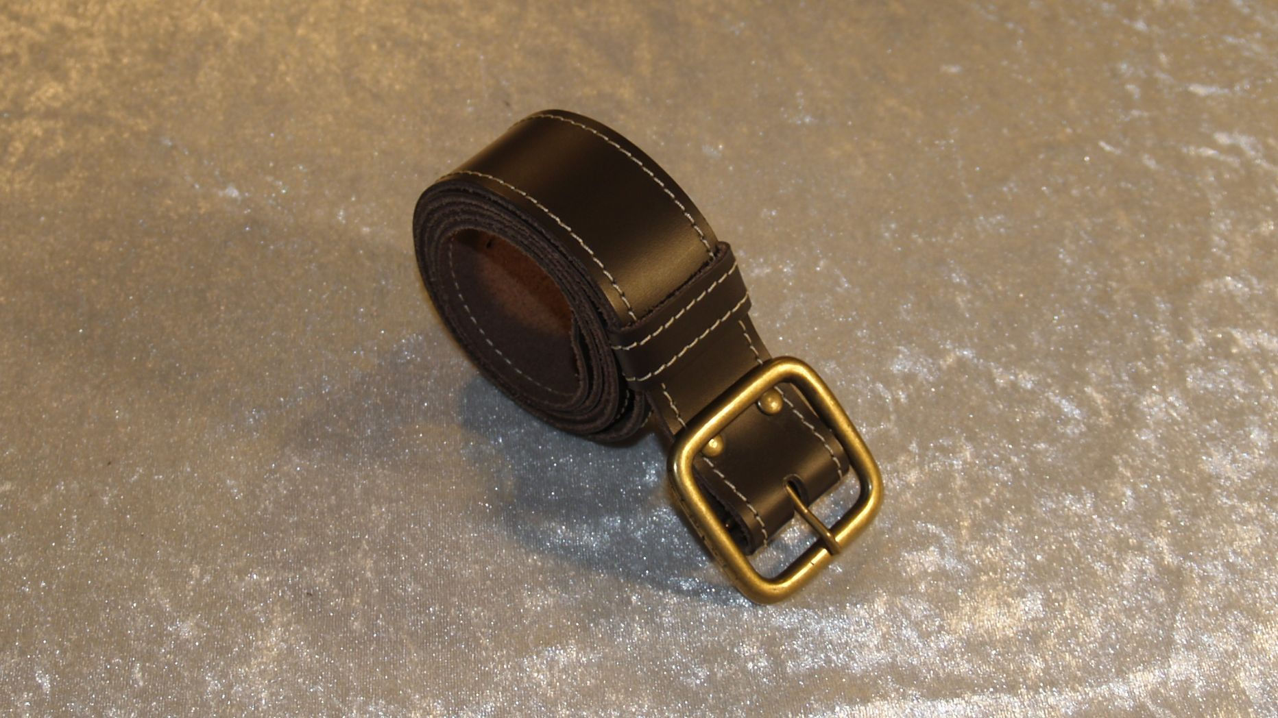 Ceinture en veau marron