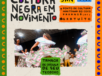 Casa de Cultura Martinha do Coco recebe o projeto "Cultura Negra em Movimento" nesta sexta-feira (23)