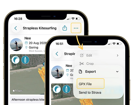 Export your GPX files from the Hoolan app