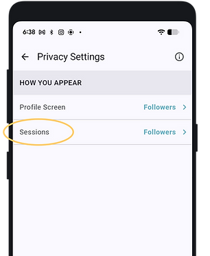Set the privacy for your sessions on Hoolan