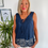 Thumbnail: Tassel Vest Top - Navy