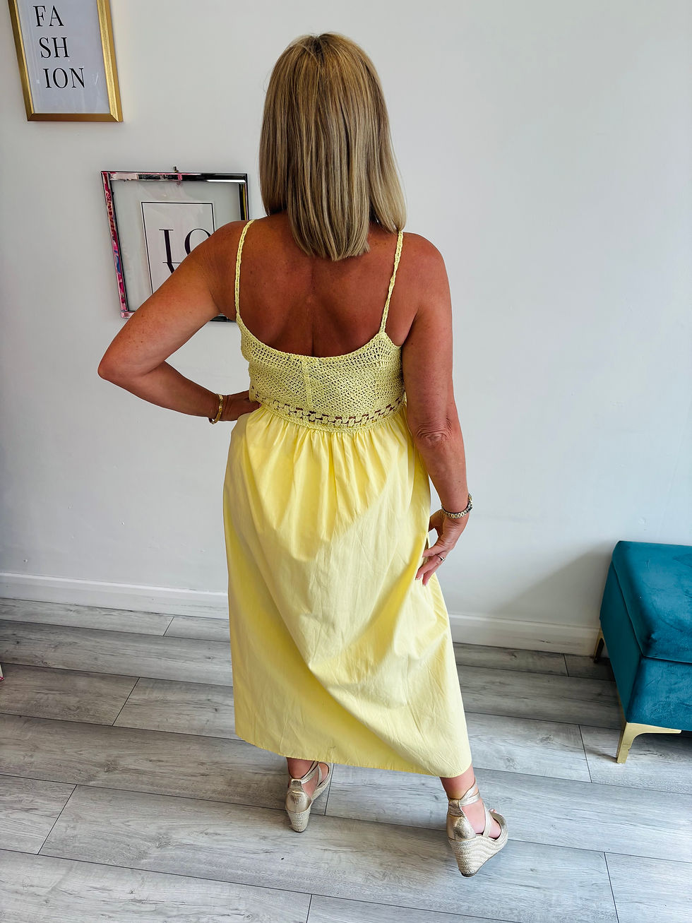 Thumbnail: Mykonos Crochet Dress - Lemon