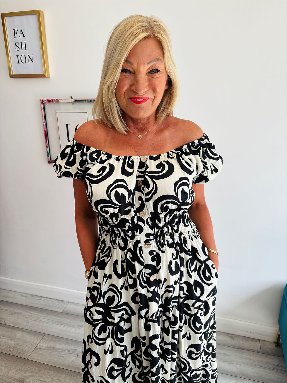 Thumbnail: Sasha Bardot Maxi Dress - Black