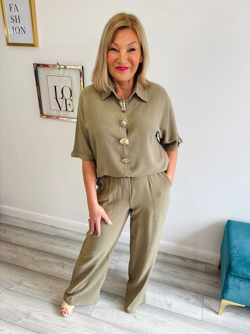 Thumbnail: Solara Molton Button Set - Khaki