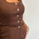 Thumbnail: Square Neckline Waistcoat - Chocolate Brown