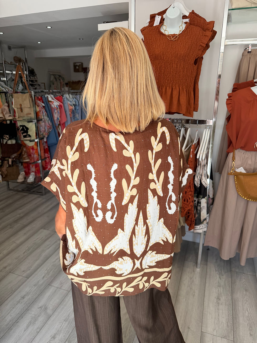 Thumbnail: Sienna Chocolate Diamanté Top