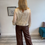 Thumbnail: Wide Leg Leatherette Trousers - Chocolate 