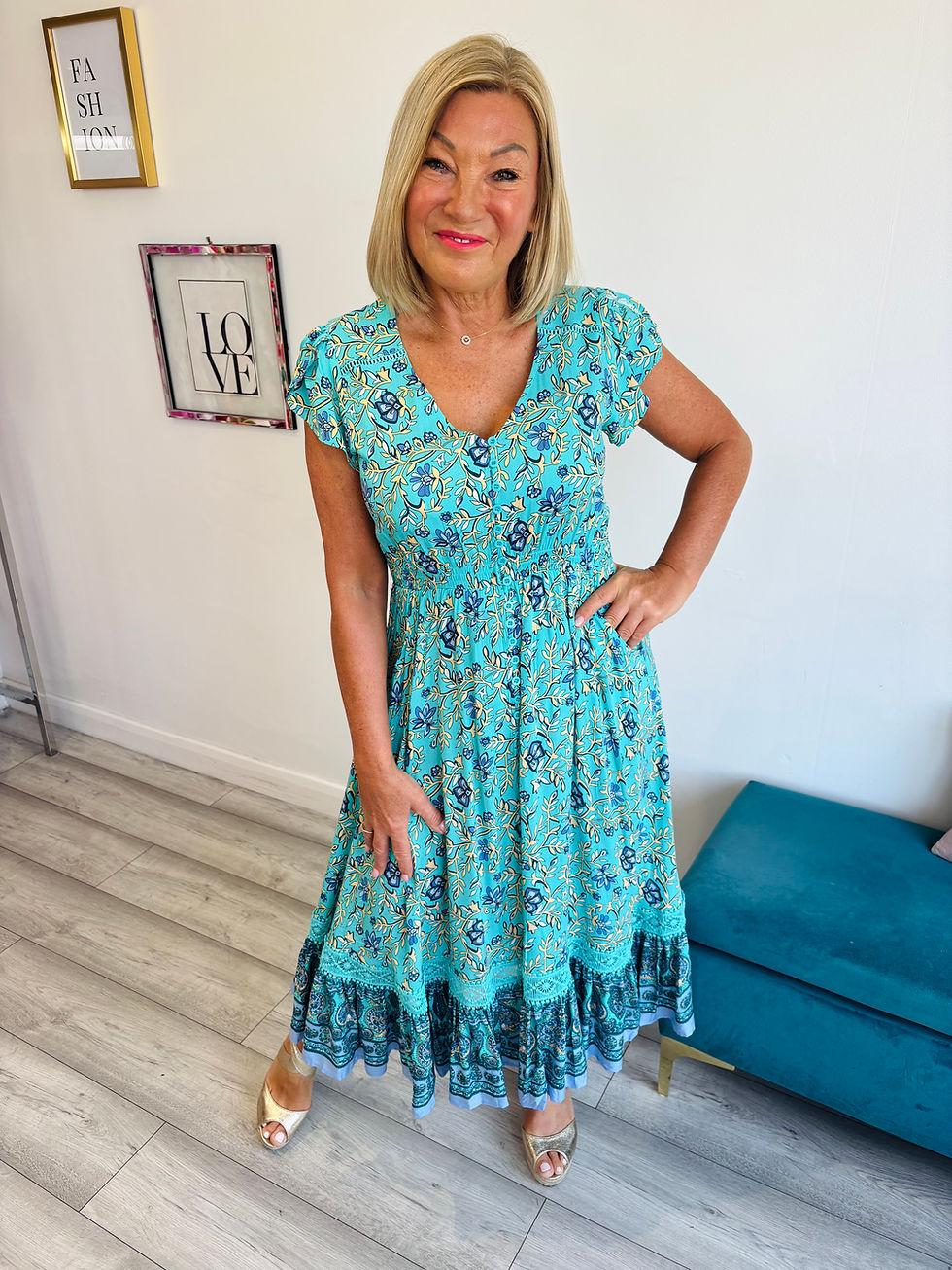Thumbnail: The Meadow Midi Dress - Blue