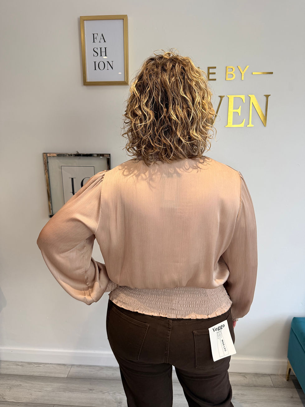 Thumbnail: The Light Champagne Shirred Blouse 