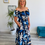 Thumbnail: Sasha Bardot Maxi Dress - Tropical Navy