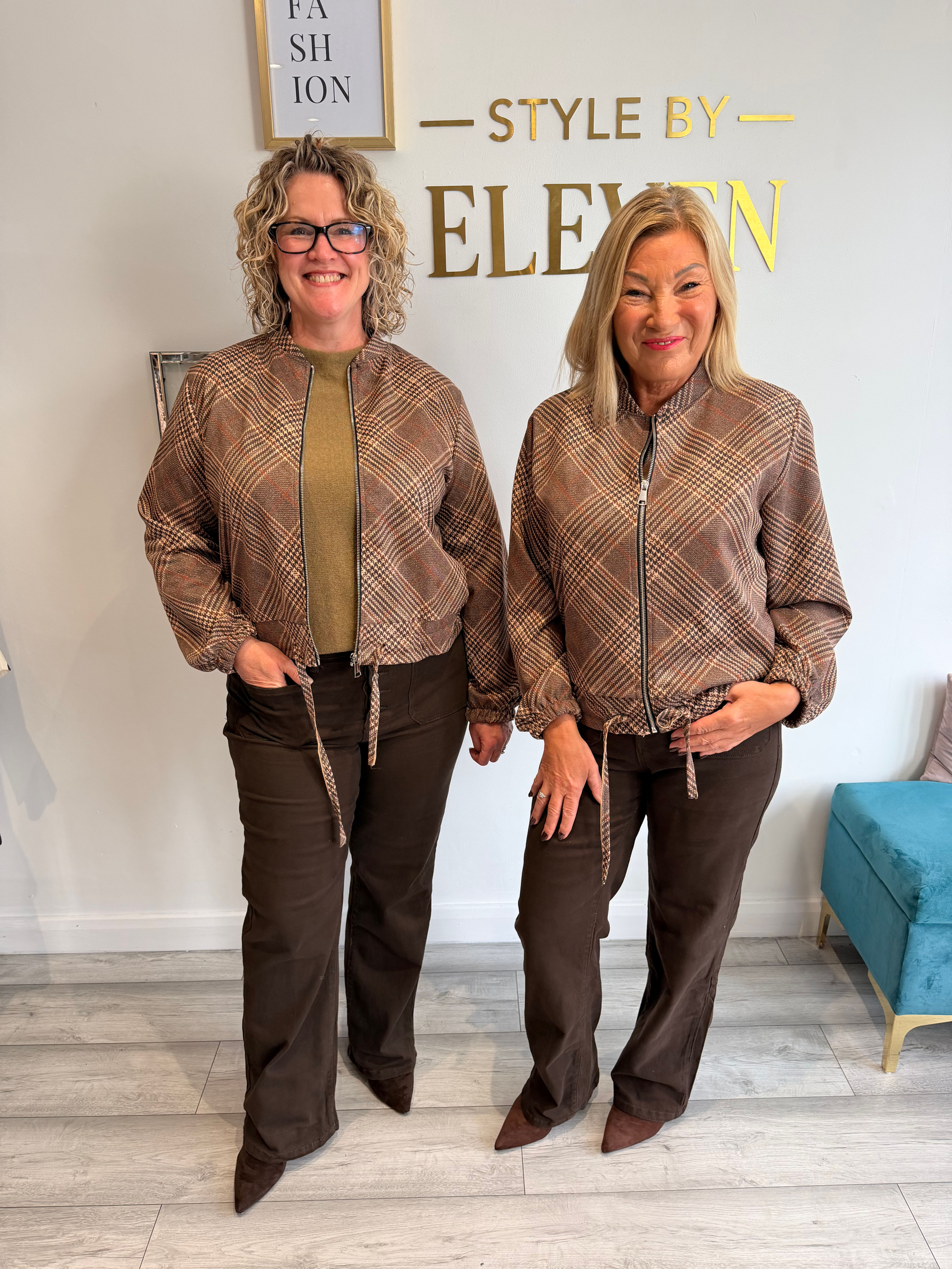 The Sienna Check Zip Jacket
