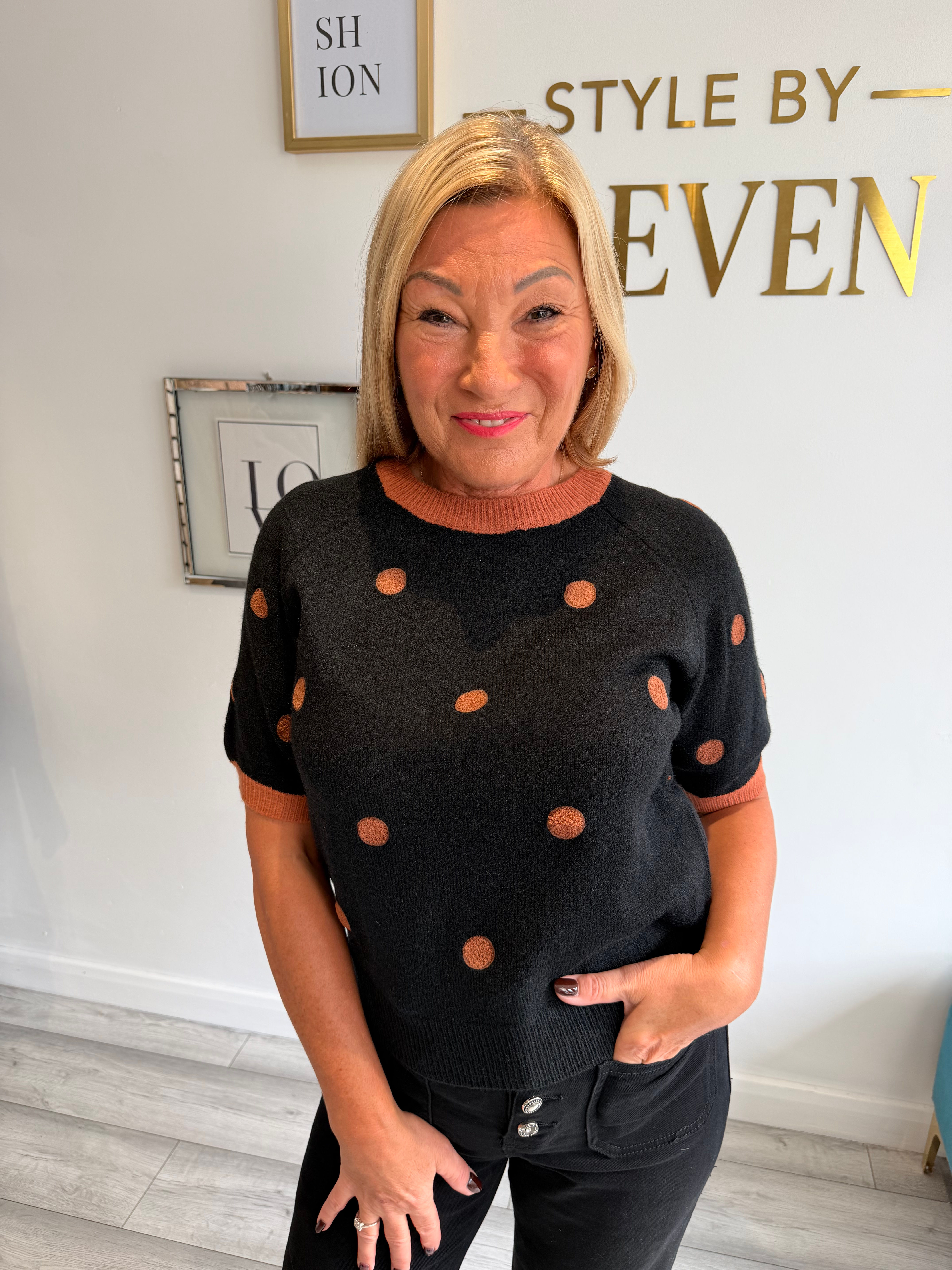 The Caramel Polka Dot Jumper