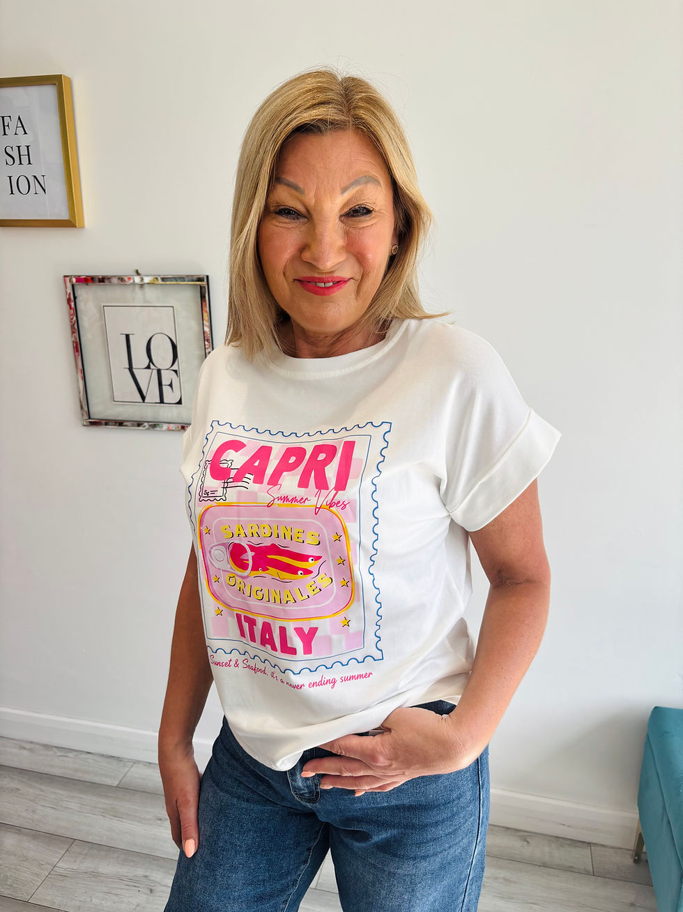 Thumbnail: Capri Summer Vibes Tee - White