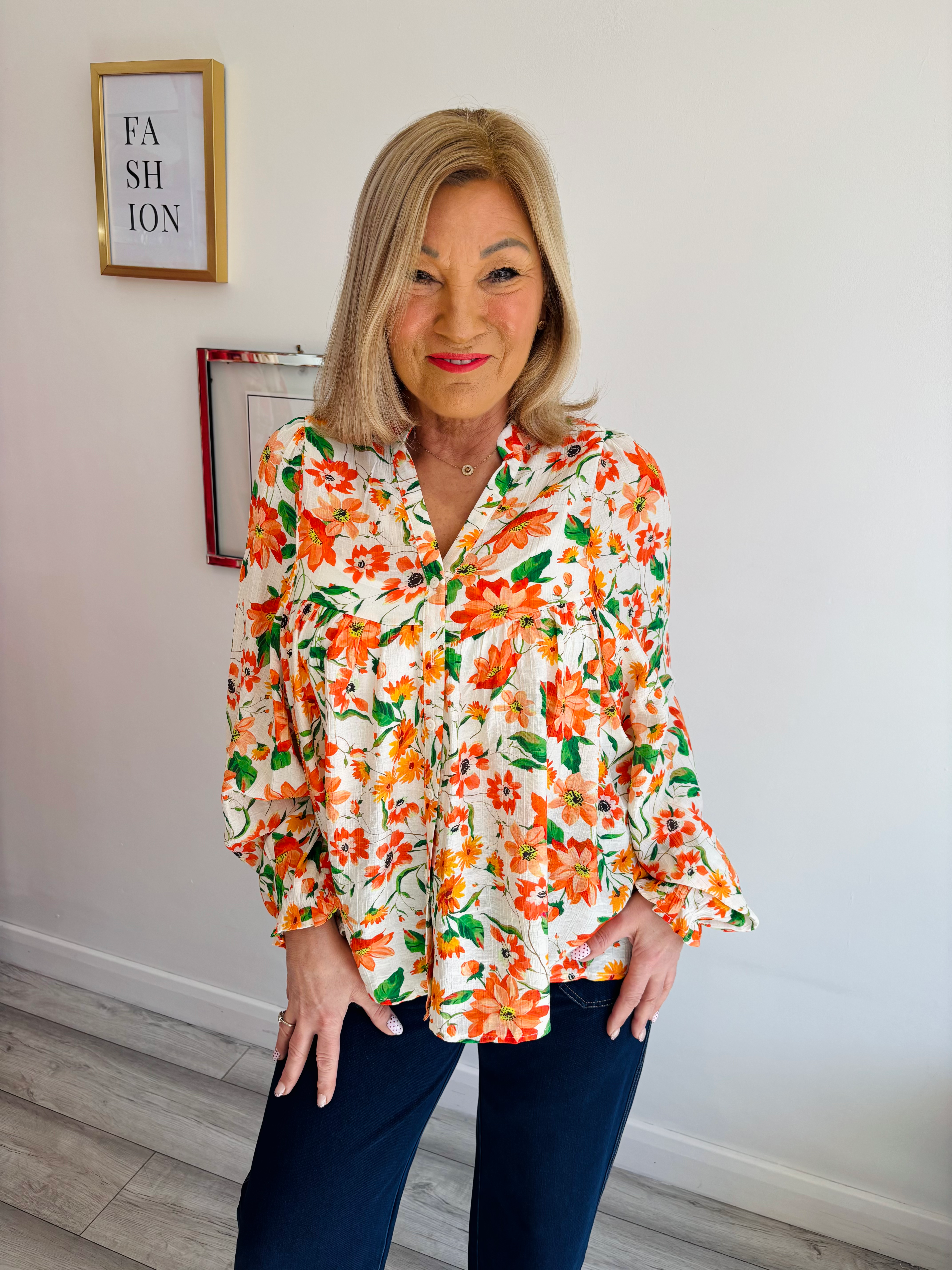 The Floral Smock Blouse 