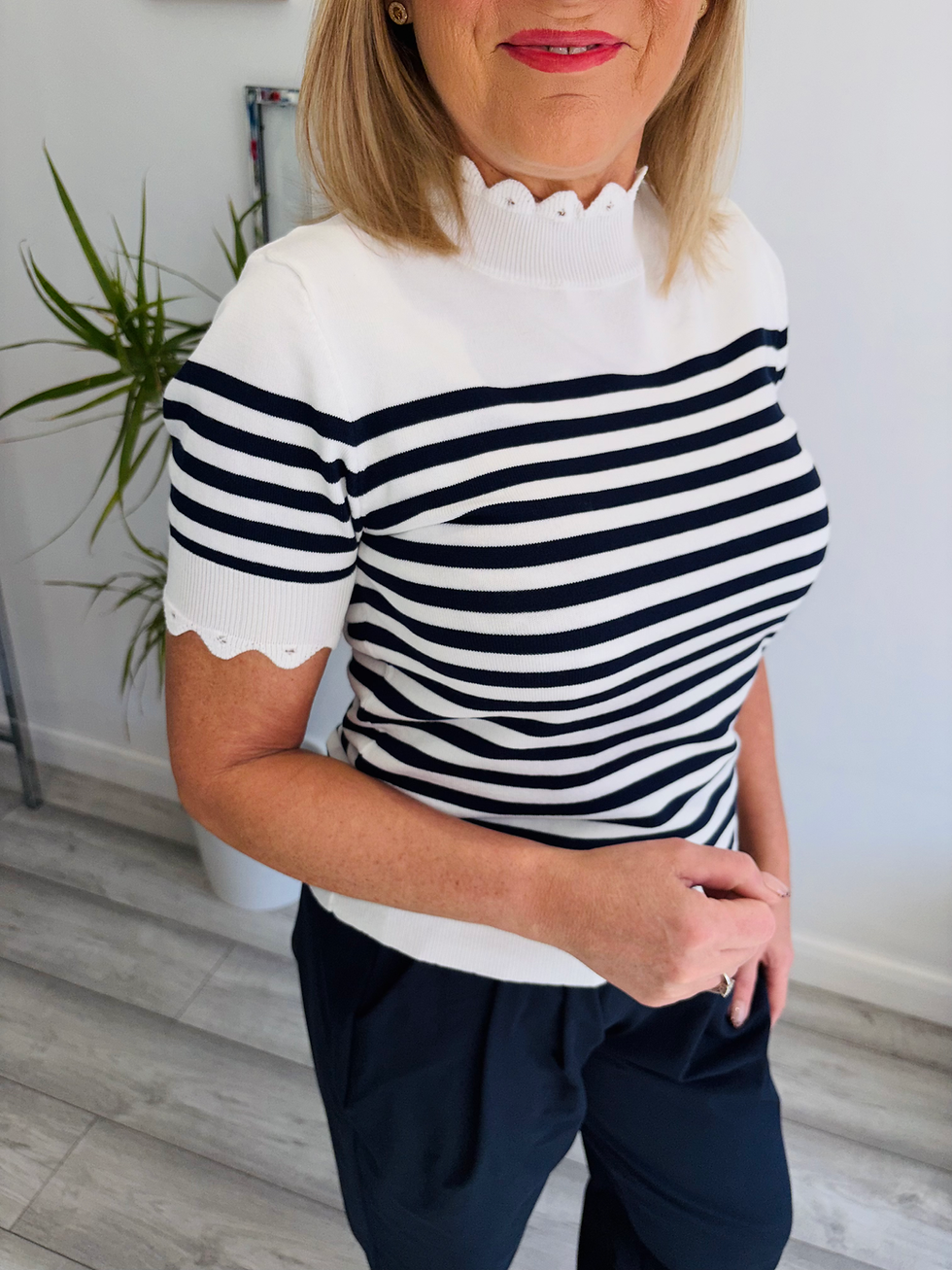 Thumbnail: Stripe Knit - Navy