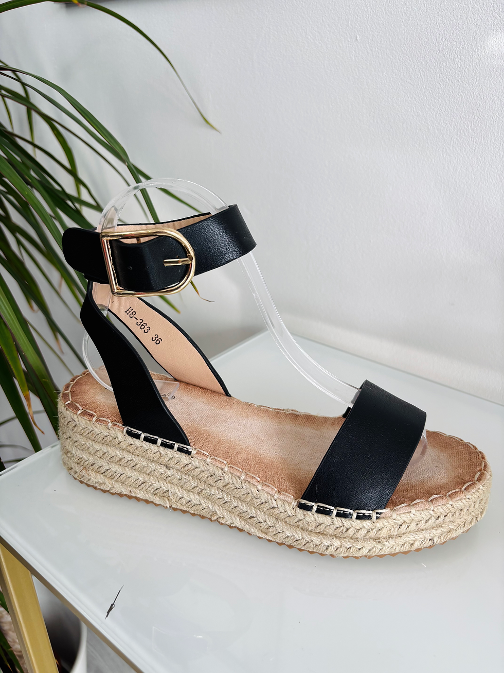 Thumbnail: Astrid Wedge Sandal - Black
