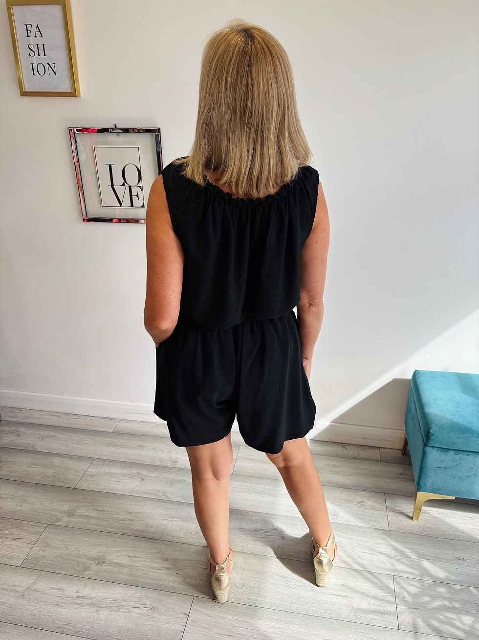 Thumbnail: Belted Floaty Shorts - Black