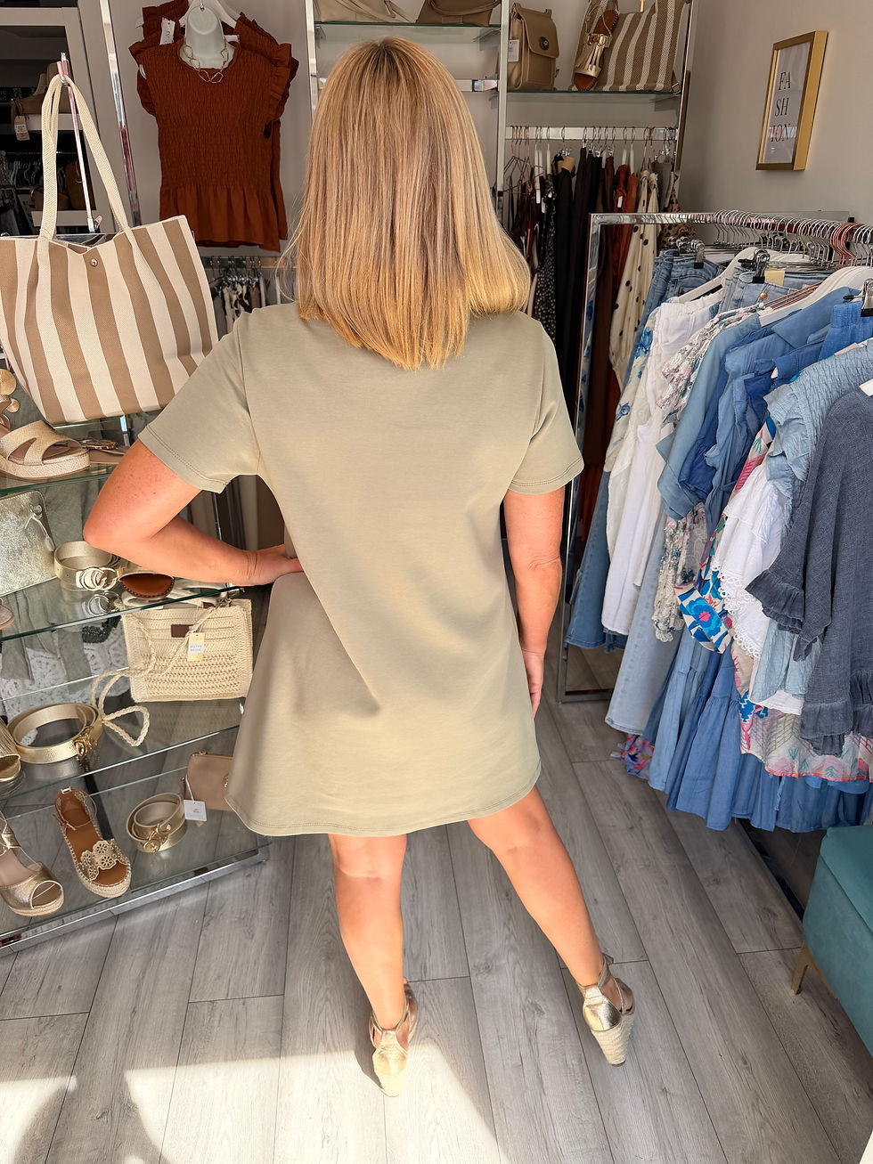Thumbnail: Marnie Jersey Dress - Khaki