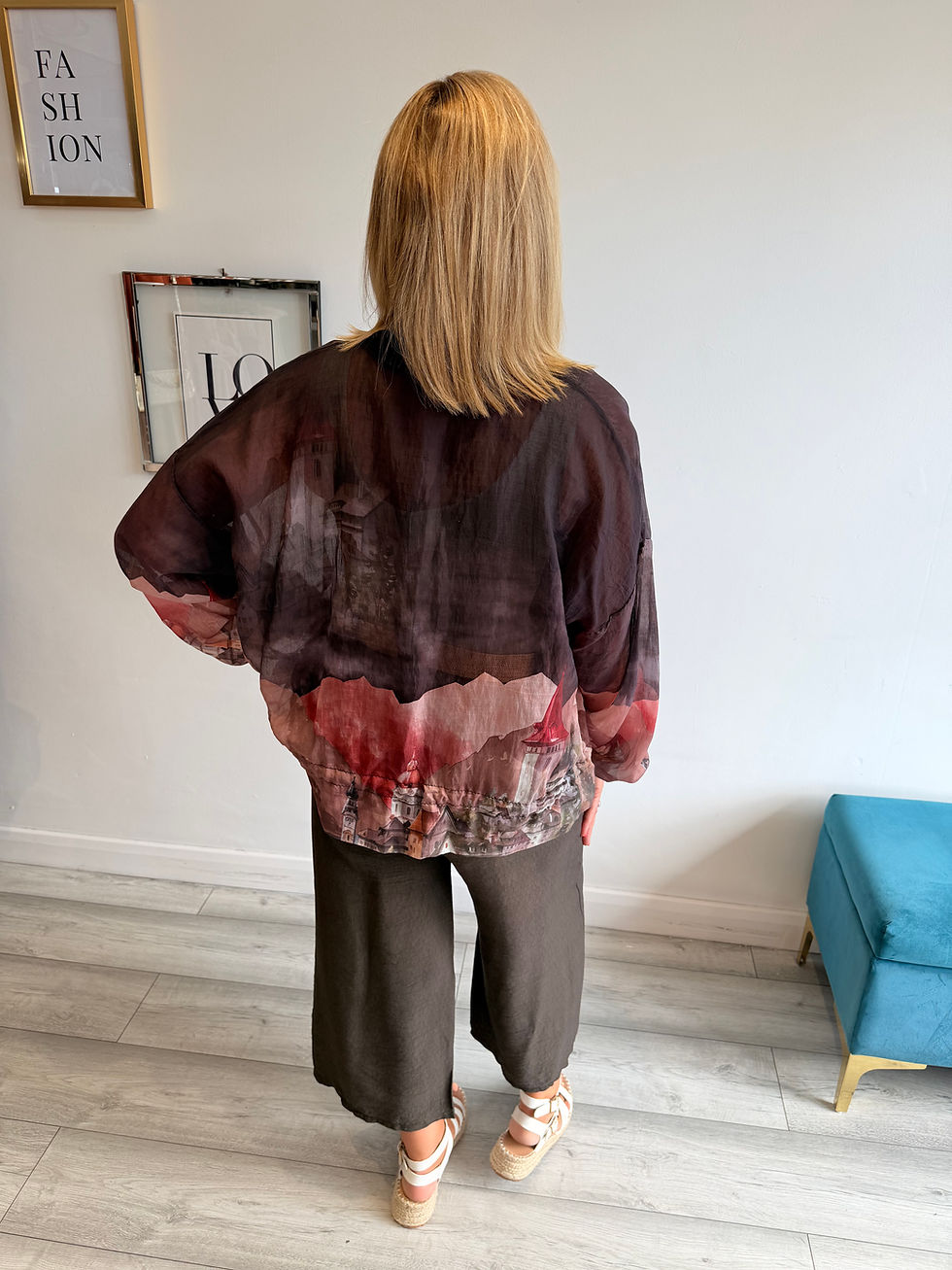 Thumbnail: Belted Wide Leg Culottes - Chocolate