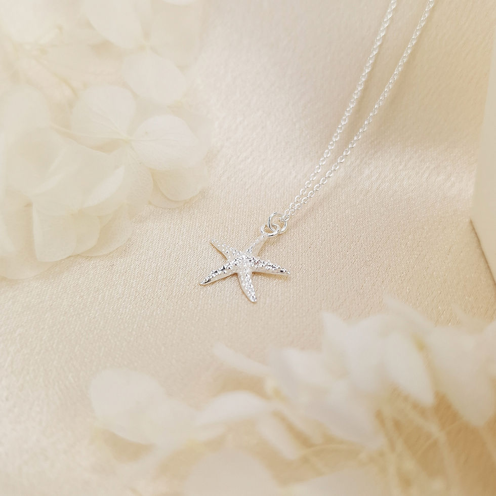 Thumbnail: Sterling Silver Starfish Necklace