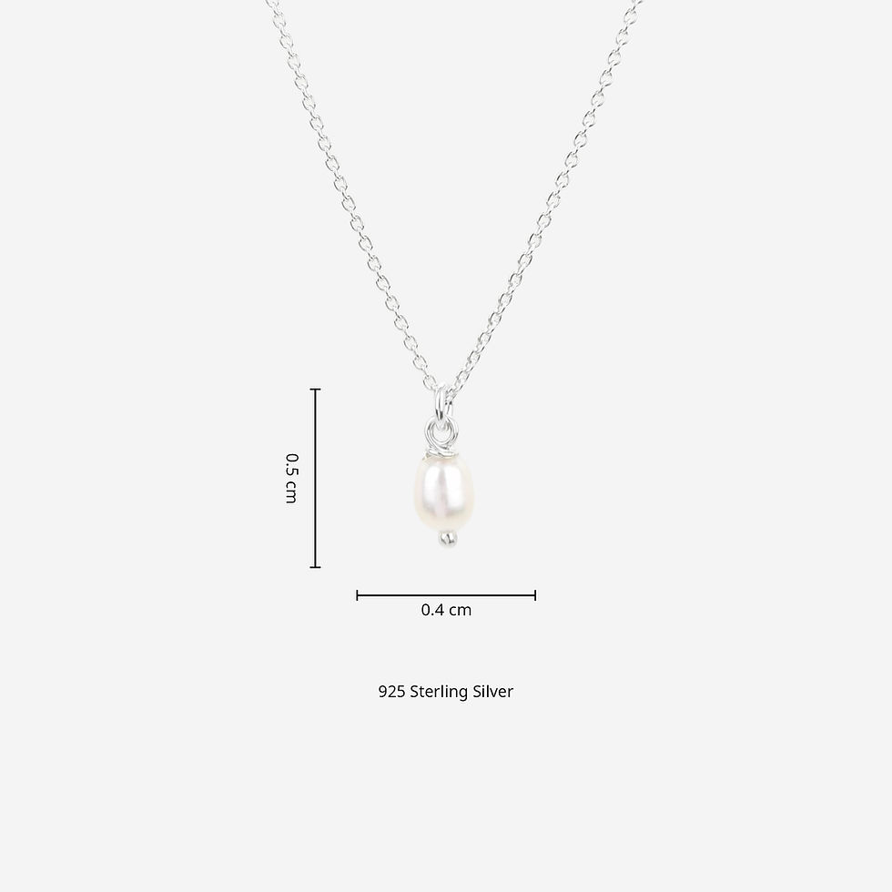 Thumbnail: Sterling Silver Mini Freshwater Pearl Necklace
