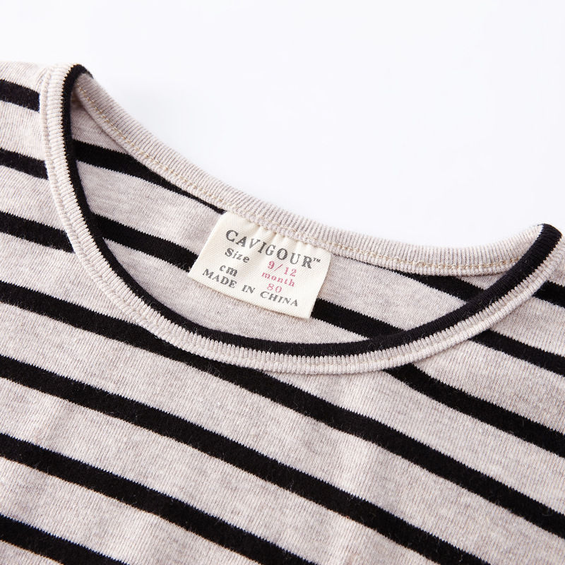 Miniatura: Camiseta infantil listrada manga longa algodão