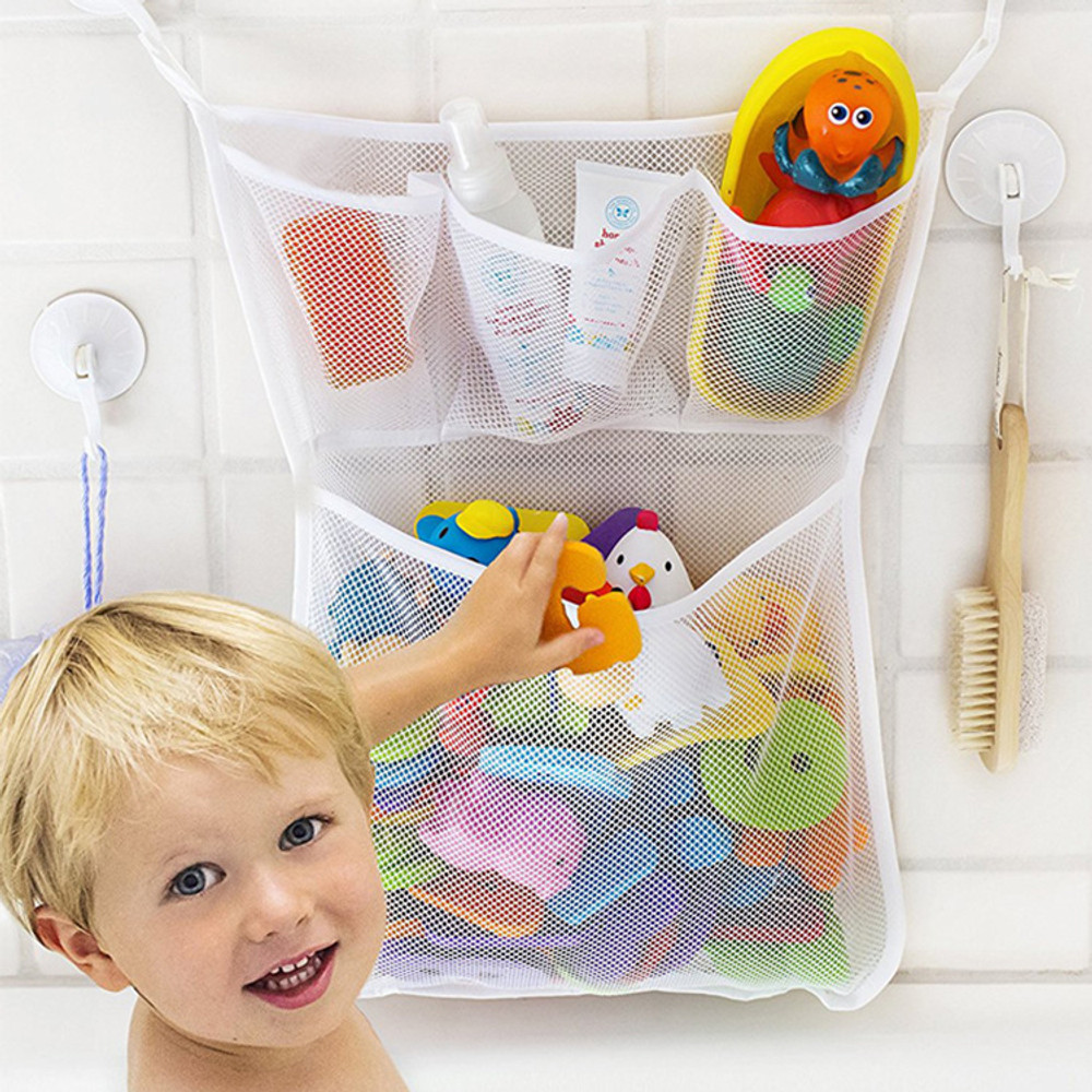 Rede de banho para guardar brinquedos