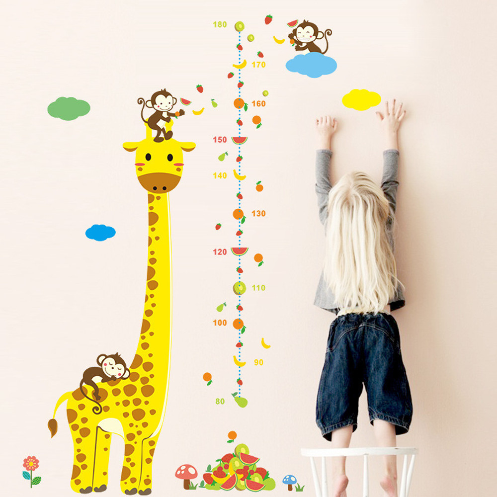 Régua de crescimento adesiva girafa 50 × 70 cm
