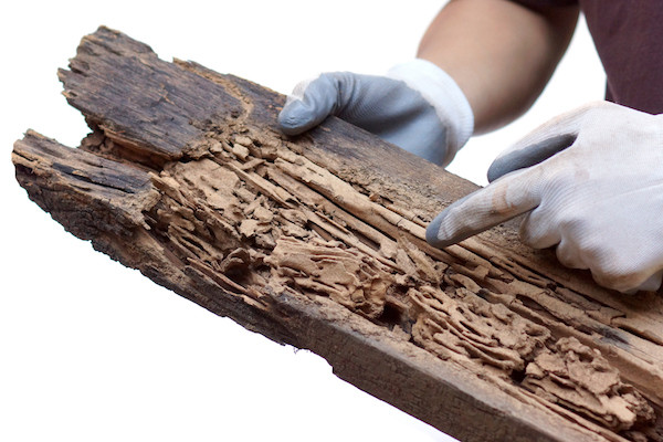 Termite damage to wood