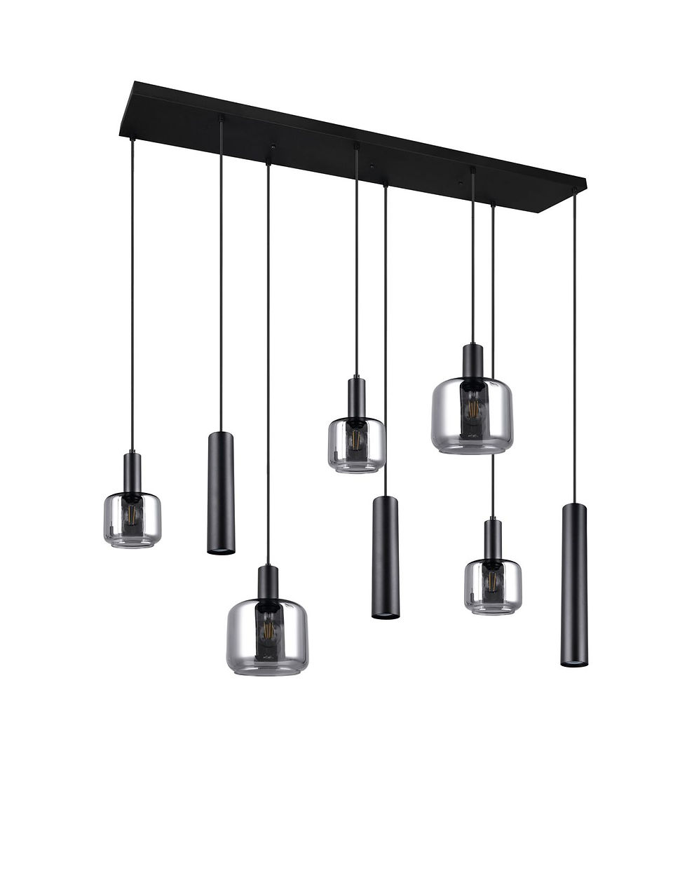 Thumbnail: Mataro Pendant Light (8-Bulb, Metal Black)