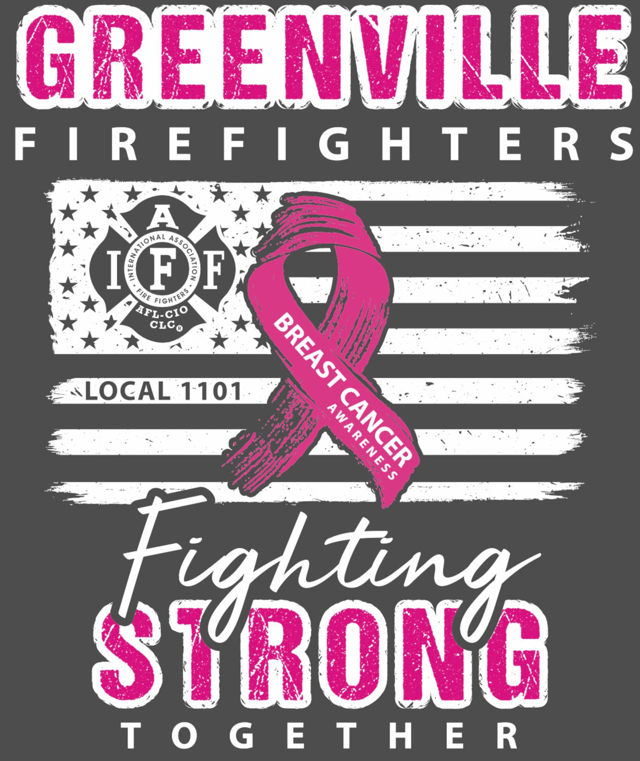 Local 1101 - Breast Cancer Hooded Sweatshirt