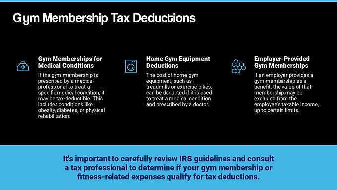 gym membership tax deduction