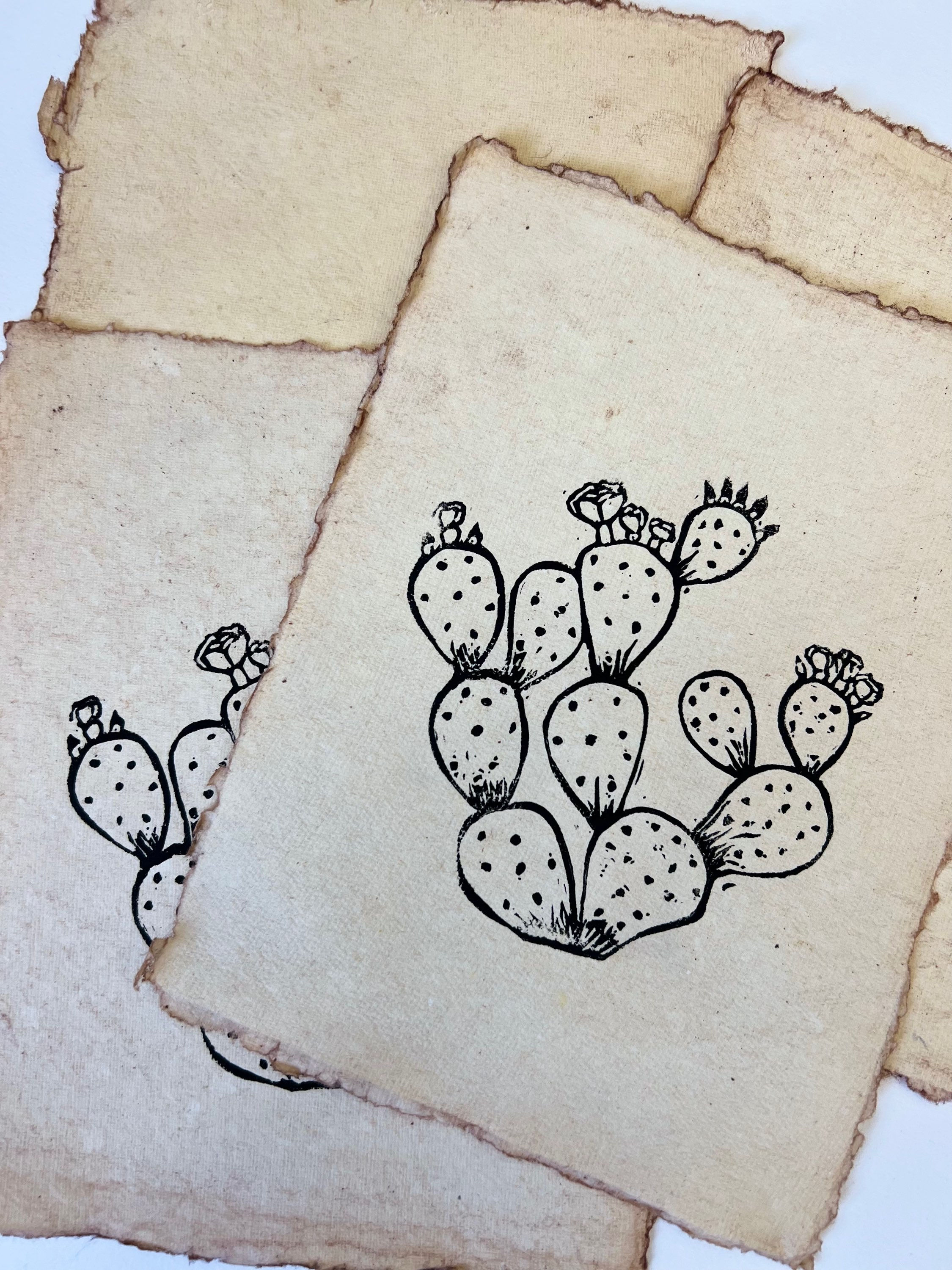 Cactus block print 