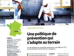 Laye Plâtrerie : une politique de prévention pragmatique et innovante accompagnée par l’OPPBTP