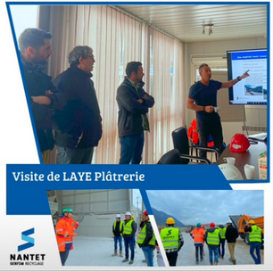 Visite du centre de tri placo de Nantet à Montmélian