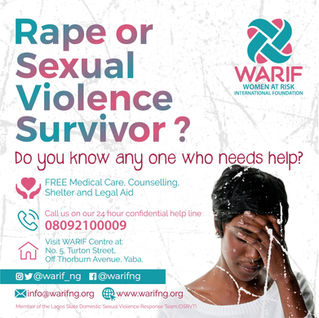 Women at Risk International Foundation,
(WARIF) Restoring Lives In Nigeria.