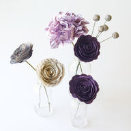 Unique book page wedding flowers