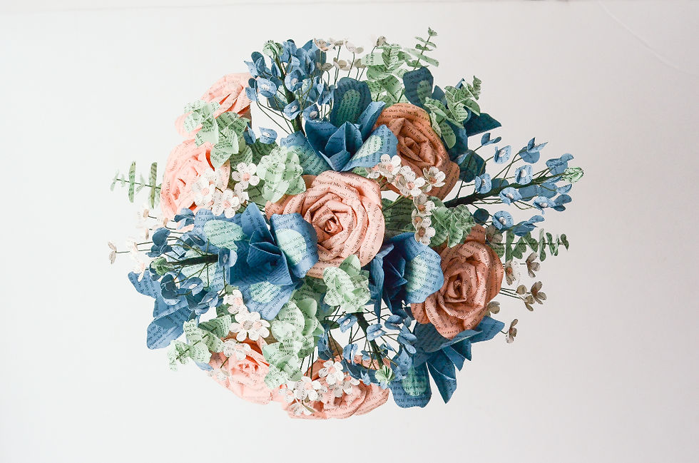 keepsake paper bridal bouquet with sentimental customizations