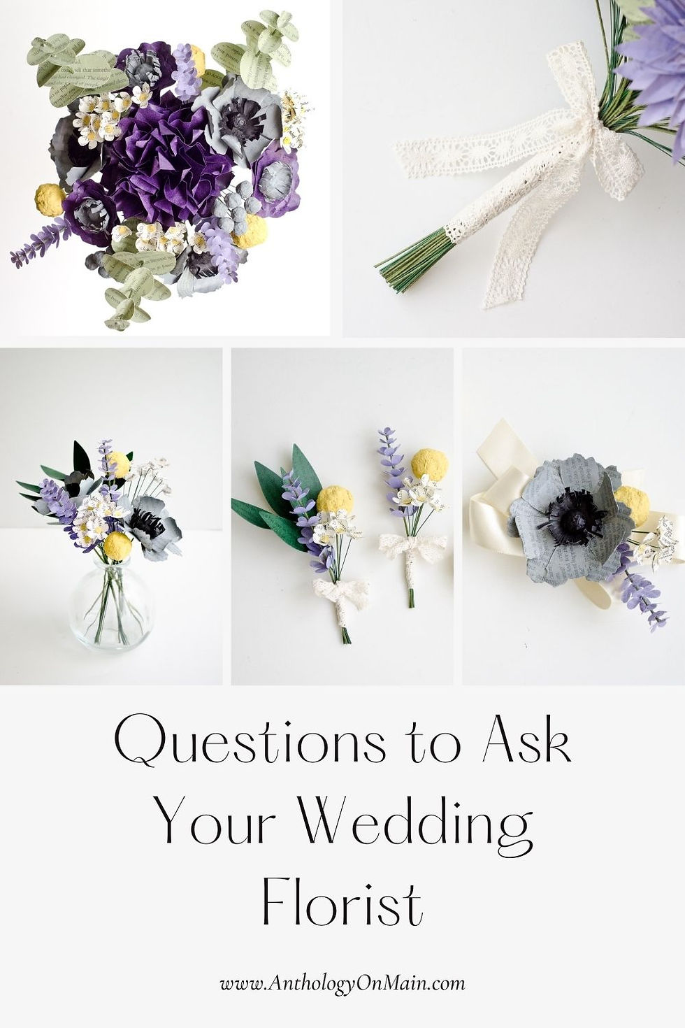 Questions to Ask Your Florist pin-able graphic