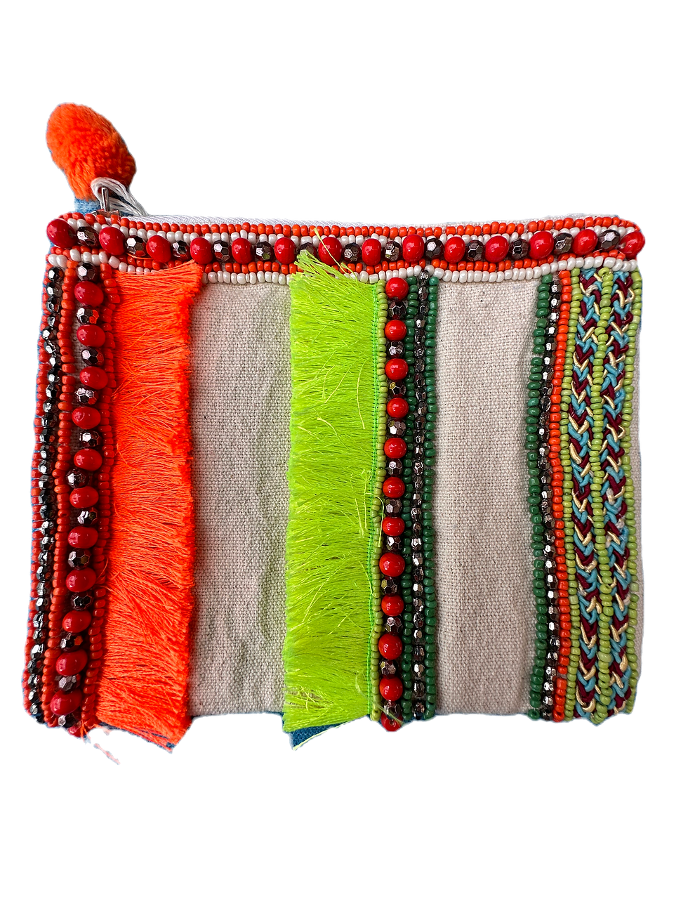 Pochette à franges et perles