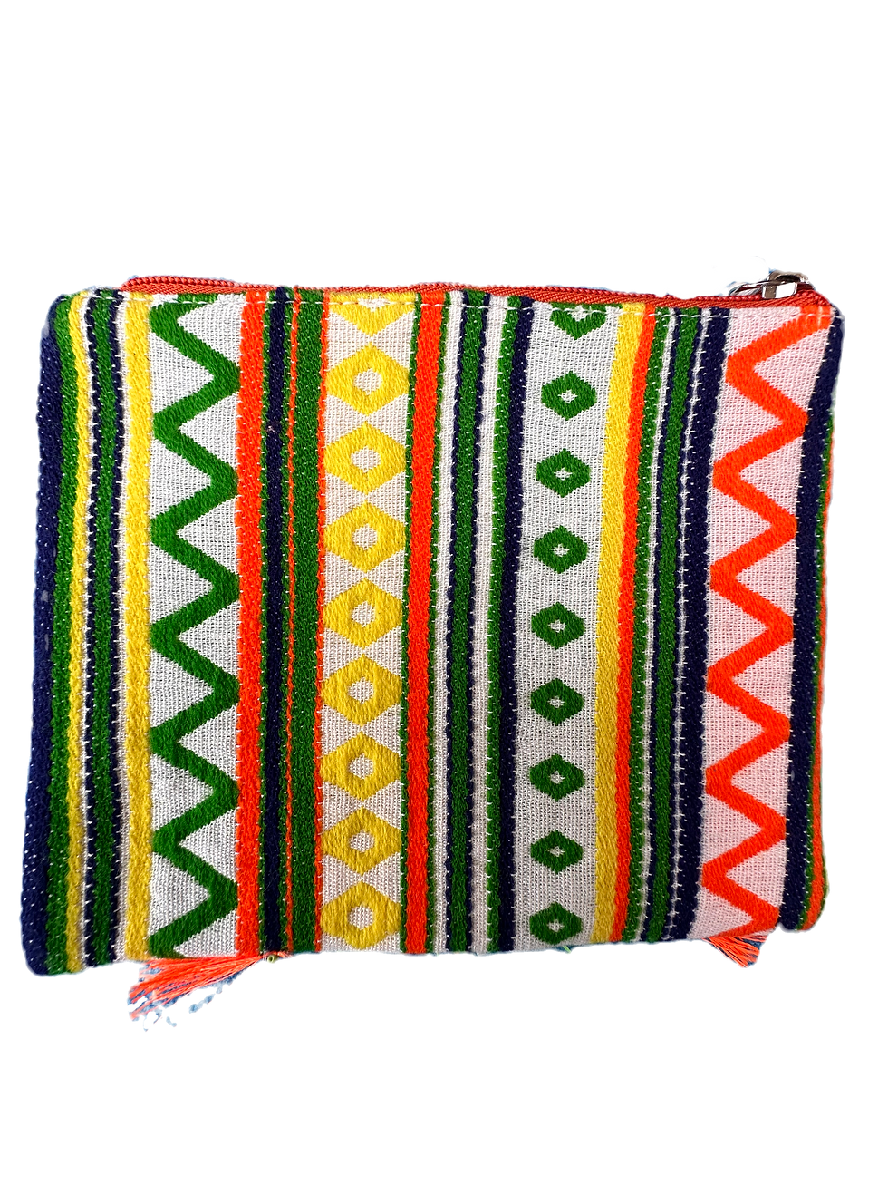 Pochette à franges, perles et miroirs