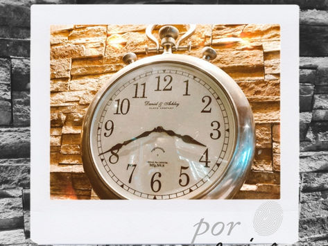 O tempo corre, não pára...