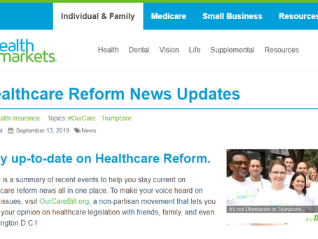 Healthcare reform news updates....
