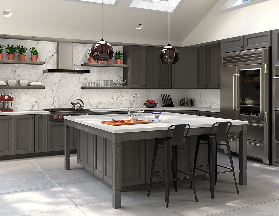 Solid Cabinets Direct- Grey Shaker Kitchen Cabinet