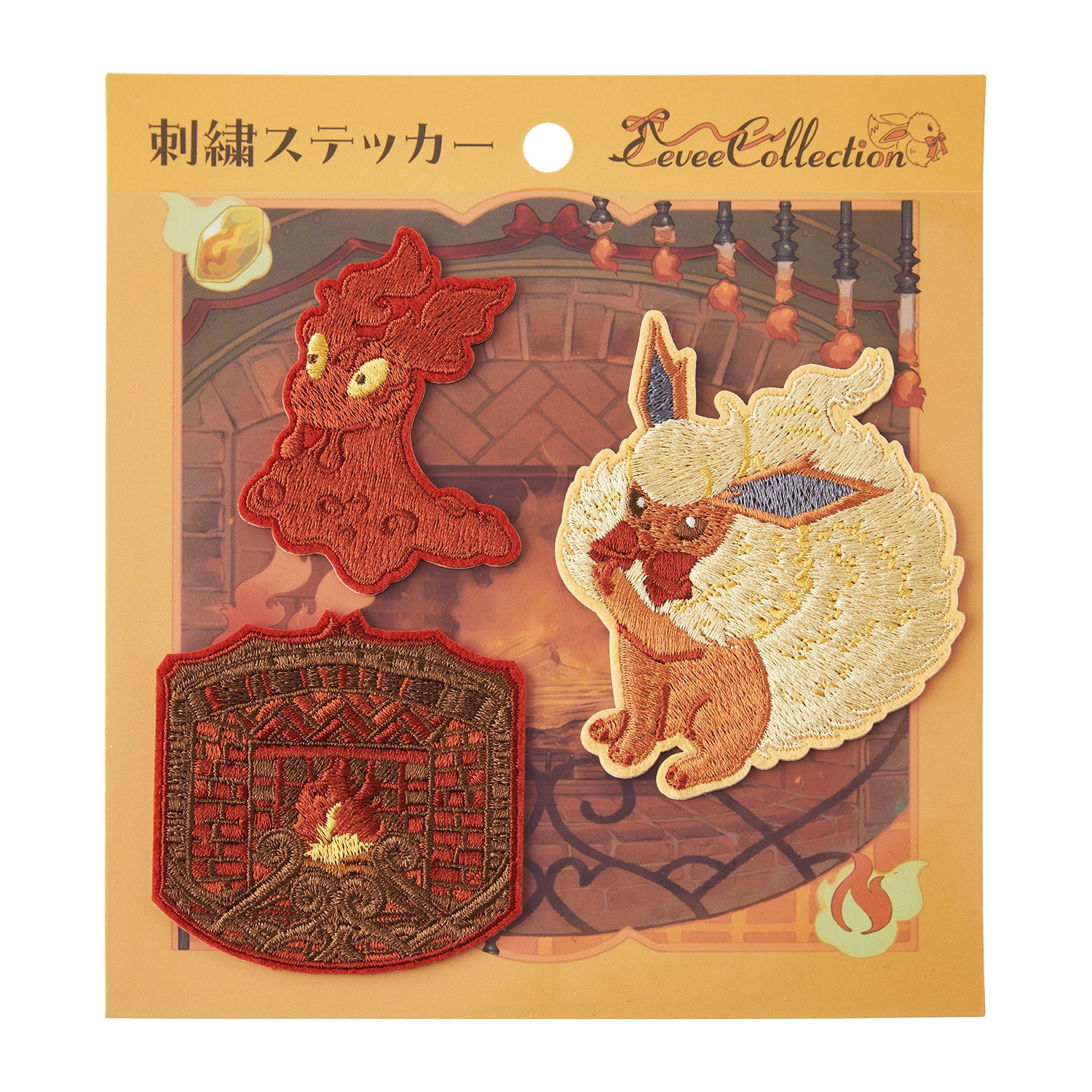 Pokemon Eevee Collection Flareon Embrodiary Stickers