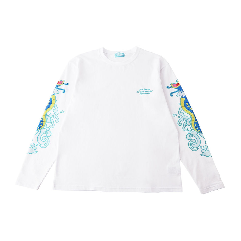 Thumbnail: Pokemon Nyoro Nyoro Friends Gyarados Climbing the Rock Long Sleeve T-Shirt